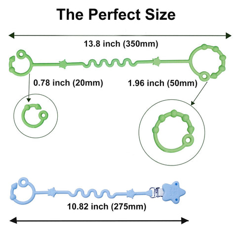 Toy Straps for Baby,RTMOK Silicone Setpacifier Clip,Applies to Car Seat Toy,Teether Toy,High Chair,Stroller Accessories,Baby Toy Clips,Cribs,Rocki...