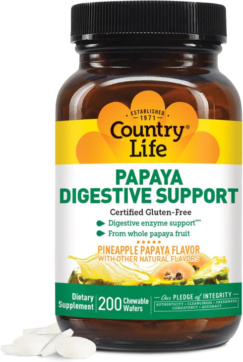 COUNTRY LIFE Papaya Digestive Support, 200 CT...
