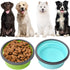 Large Collapsible Dog Bowls, 2 Pack 40 OZ Travel Dog Bowls with lids for Large Dogs, Foldable Silicone Dog Water Food Bowl, Lightweight Sturdy Lea...