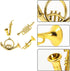 Balacoo 4Pcs Mini Plastic Musical Instrument Dollhouse Trumpet Saxophone Miniature Dollhouse Model Gold Christmas Tree Hanging Decor...