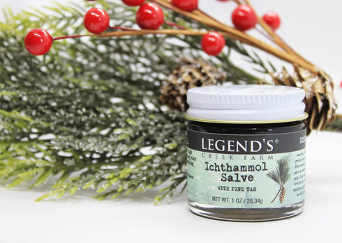 Legend's Creek Farm Herbal Salve - Healing Ointment with 20% Ichthammol Drawing Salve - Natural Balm for Stings, & Splinters - 1Oz Organic Healing...