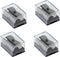 WEKOL Metal Dual Pencil Sharpener Aluminum alloy Manual Sharpeners with Acrylic Cover,4Pcs Sharpener Blades Included,Silver...
