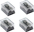 WEKOL Metal Dual Pencil Sharpener Aluminum alloy Manual Sharpeners with Acrylic Cover,4Pcs Sharpener Blades Included,Silver...