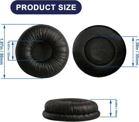 Ear Cushions for Plantronics Headset Replacement Ear Pads Compatible with Plantronics HW251N HW261N HW510 HW520 Blackwire C320 3210 3220 3320 Jabr...
