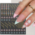 JMEOWIO 9 Sheets Flower Nail Art Stickers Decals Self-Adhesive Pegatinas Uñas Spring Summer Floral Line Nail Supplies Nail Art Design Decoration A...