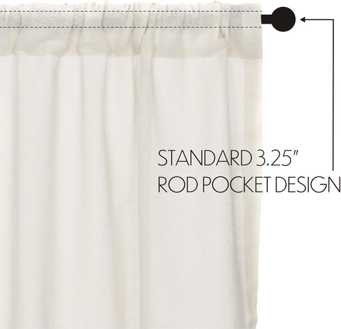 VHC Brands Tobacco Cloth Fringed Farmhouse Decor Kitchen Swag Prairie Panels Door Window Tier Set Curtains for Kitchen Bedroom Bathroom Living Roo...