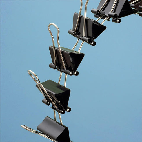 Binder Clips Paper Clamps Assorted Sizes 150 Count Medium, Small,Micro Assorted Binder Clips 3 Sizes Metal Black Binding Paperwork Clamp Bulk, Sch...