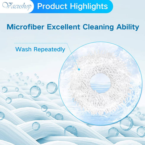 Replacement for Robot Cleaner Yeedi mop Station Accessories Parts X4 Mop X4 Side Brush X2 Filter (4)...