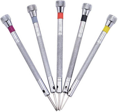 5 pc Precision Screwdriver Set for Eyeglasses Jewelry Watch Repair Tools / 5 Extra Blades...