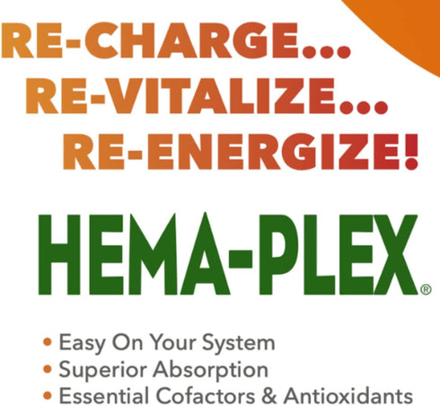 Natures Plus Hema-Plex Iron - 30 Slow-Release Tablets - 85 mg Elemental Iron + Vitamin C & Bioflavonoids for Healthy Red Blood Cells - Vegan, Glut...