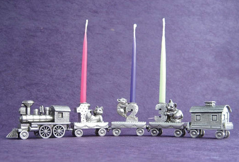 DANFORTH - Birthday Train Candleholder (2 - Mouse) - Handcrafted - Made in USA...