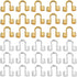 1 Box 600Pcs U Shape Wire Protector Jewelry Wire Guard Loops Brass Small Double Hole Wire Guardians Thread Protectors for Jewelry Making Necklace ...