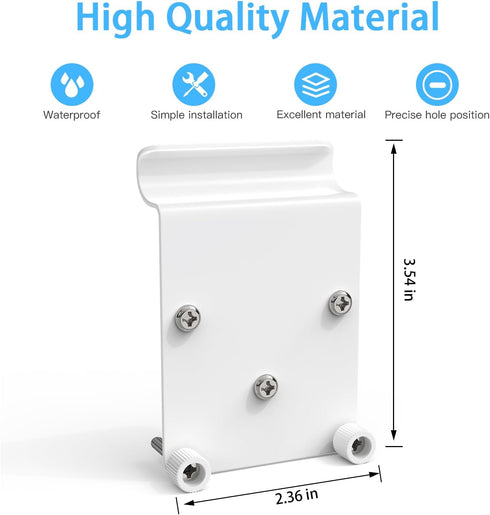 Vinyl Siding Clips Mount Bracket Compatible with Eufy SoloCam S340 Solar Security Outdoor Camera ?1Pack?White?...