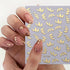 8 Sheets Bronzing Flower Leaf Nail Stickers 3D Self-Adhesive Flowers Nail Art Stickers Gold Silver Rose Gold Floral Leaves Nail Decals Summer Nail...