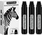 3 Pcs Black Jumbo Permanent Markers: 15mm Wide Tip Thick Acrylic Paint Pen Large Graffiti Calligraphy Marker for Rock Painting, Poster, Sign, Canv...