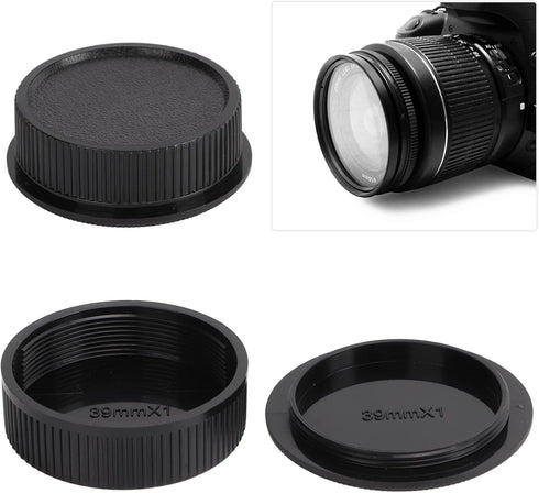 YYOYY 3 Pairs Rear Lens Cover and Camera Body Front , M39 Front Rear Lens , Dust Proof and Scratch Proof, Light Weight Plastic , for M39 Lens...