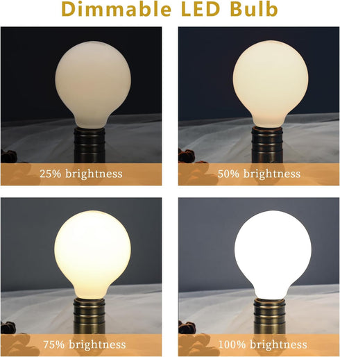 6 Pack G25(G80) Globe LED Light Bulbs, 5W Dimmable 40 Watt Equivalent LED Edison Bulbs, Neutral White 4000K, 500LM, E26 Base, Milky LED Filament B...