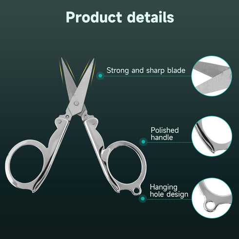 Folding Scissors Travel Scissors Pocket Scissors Small Foldable Scissors Perfect For Family Travel Craft Camping Outdoor (4 Pcs)*...