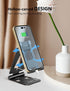 Cell Phone Stand for Desk, Adjustable Desktop Phone Holder Stand, Foldable Moblie Phone Dock for iPhone 15 14 13 12 11 Pro Xs Max Xr X 8 7 6 5 5s ...