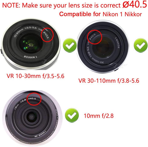 40.5mm Lens Cap Compatible for Sony Alpha A6600 A6500 A6400 A6300 Camera kit E PZ 16-50mm f/3.5-5.6 Lens. (2 Packs)...