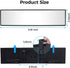 JOYTUTUS Rear View Mirror, Universal 11.81 Inch Panoramic Convex Rearview Mirror, Interior Clip-on Wide Angle Rear View Mirror to Reduce Blind Spo...
