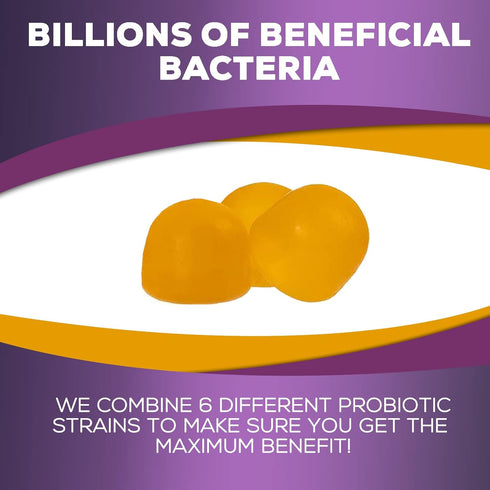 Probiotic Gummies for Digestive Health, Daily Probiotics for Women & Men, 5 Billion CFUs, Nature's Pro Biotics Gummy for Immune Support, Digestive...