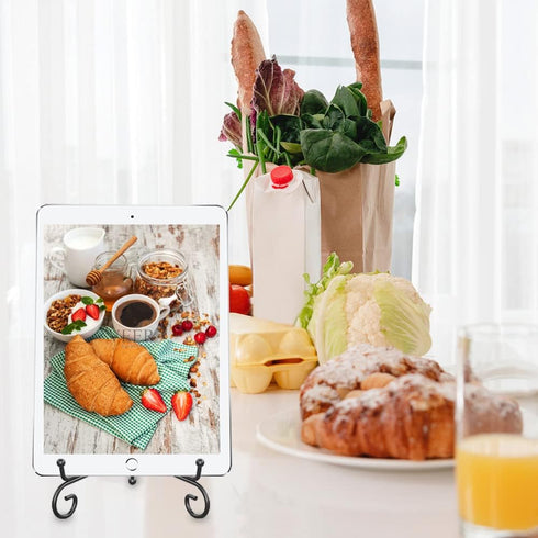 6 Pack 3 Sizes Iron Display Stand, Black Wire Iron Easel Plate Holder Dish Stand for Displaying Pictures, Decoration Plates, Books Dishes and Arts...