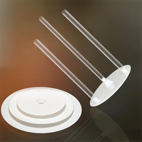 Cake Tier Supports,4 Pcs Reusable 9/12/16/20cm Cake Boards and 12 Pcs Cake Dowel Rods for Tiered Cake Construction and Stacking...
