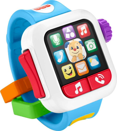 Fisher-Price Laugh & Learn Baby to Toddler Toy Time to Learn Smartwatch with Lights & Music for Pretend Play Ages 6+ Months...
