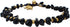 Handmade Black Obsidian Stone Elephant Charm Brass Beads Anklets Bracelet 10 Inches...