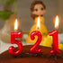 Red Birthday, 1 Candle 1st One Year Cake Bady Roman Numberal Cool Number Candle No 10 11 12 13 14 15 16 17 18 19...