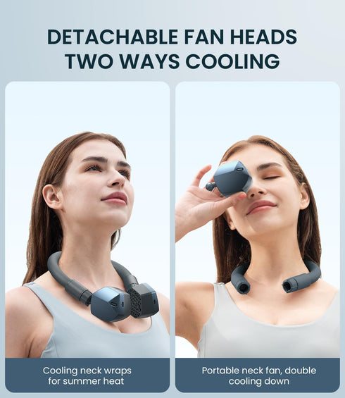Portable Neck Fan, Bladeless Personal Fan, 360°Cooling Wearable Fan, Fast Cooling, USB Rechargeable Battery Operated, 3 Speeds Ultra Quiet, Birthd...