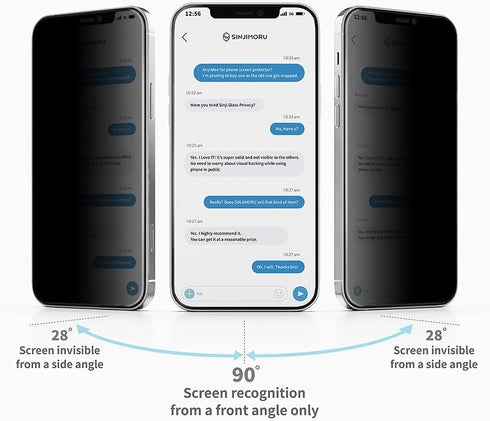 Sinjimoru Privacy Screen Protector, Anti-Spy & Case Friendly Screen Protector Compatible with iPhone 15 series. Sinji Glass Privacy for iPhone 15 ...