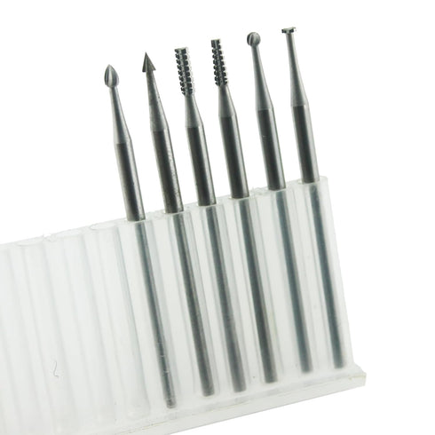 6 Pcs 3/32 Inch Shank Tungsten Steel Engraving Router Bits, Olive Amber Carving Drill Bits for Rotary Tool ( Head Size: 1.8mm)...