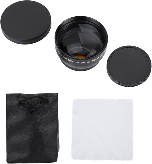 52mm telephoto lens52mm 2X mag,Lens,52mm 2X Magnification HD Tele Converter Telephoto Lens for 52mm Mount Camera......