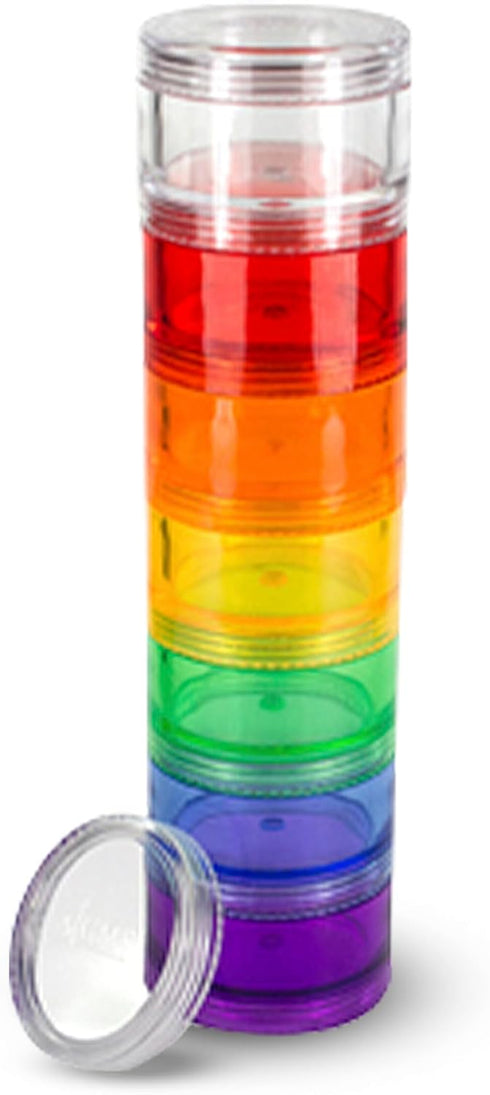 7 Day Medicine Pill Organizer - Stackable Pill Box - Fits Small Tablets & Vitamin Supplements, Keep Your Daily Medicine Organized in One Place - M...
