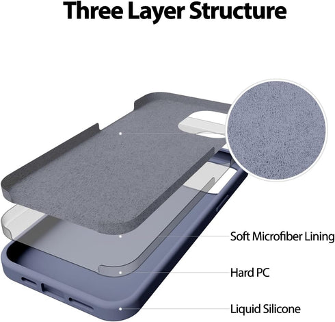 GOOSPERY Liquid Silicone Case for iPhone 12 Pro Max Case (6.7 inches) Silky-Soft Touch Full Body Protection Shockproof Cover Case with Soft Microf...