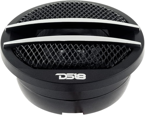 DS18 TX1S Tweeter X1 1.38-inch 200 Watts Max Pei Dome Ferrite Tweeters with Mounting Kit Angle, Flush, & Surface - Set of 2 (Black/Silver)......