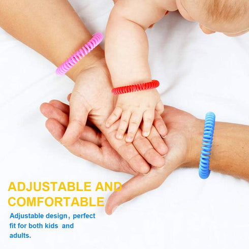 Mosquito Bracelets, 18 Pack Individually Wrapped Mosquito Bands for Adult Kids, DEET Free, Natural and Waterproof Wristband...