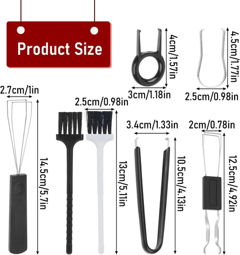 Key Cap Removal Tool, 7 Pcs Keycap Puller Kit Stainless Steel Keyboard Switch Puller Keyboard Remover Keyboard Cleaner Tools Set with Keyboard Bru...
