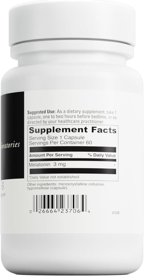 DaVinci Labs Melatonin-3 - Sleep Supplement & Antioxidant & Immunity Support with 3 mg Melatonin* - Vegetarian - Gluten Free - 60 Capsules...