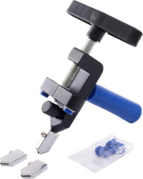 Tile Cutter Hand Tool, Glass Cutter, Tile Cutter Hand Tool Easy to Operate Portable Aluminum Alloy 2-in-1 Mirror Cutting Tool for Mirrors Windows ...
