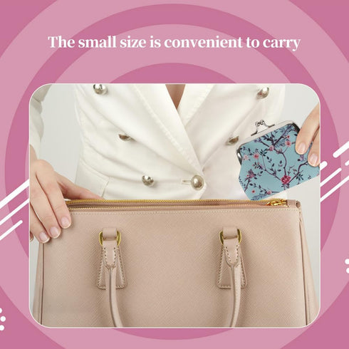 Wallet Buckle Coin Purses 8PCS, Floral Buckle Coin Purses Cute Small Pouch Kiss-Lock Change Purse for Women Girls...