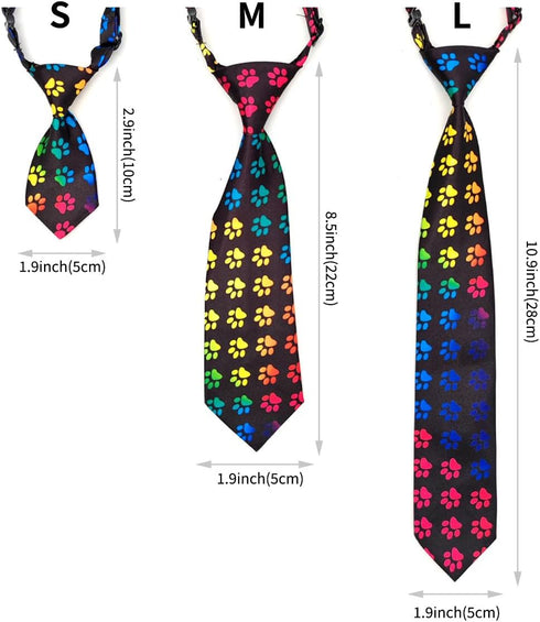 PET SHOW 10pcs Pack Paw Small Dog Ties Neckties for Doggies Cats Adjustable Holiday Birthday Grooming Accessories Neck Ties Bowties Girl Boy Festi...