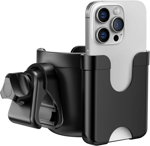 Guiseapue Cup Holder for Walker, Stroller Cup Holder Attachment with Phone Holder, Wheelchair/Stroller Accessories for Uppababy, Nuna, Doona, Roll...