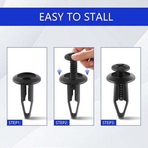 MOTOALL Plastic Bumper Rivet Clips Fastener Screw for Rhino 450 660 Yamaha Rhino Fender Hood Body 100Pcs...
