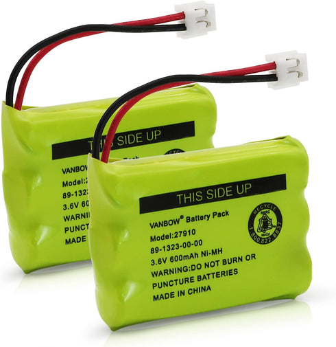 27910 Cordless Phone Battery for Motorola SD-7501 MD7161 AT&T 27910 89-1323-00-00 E1112 E2801 TL72108 Vtech I6725 RadioShack 23-959 Ni-MH 3.6V (Pa...