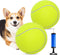 Pomeat 2 PCS Gaint Tennis Ball for Dogs, 9.5" Inflatable Large Tennis Balls Pet Chew Toy, Inflatable Rubber Non-Toxic Pet Toy Balls with Pump & Ne...