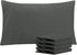 NTBAY Queen Pillowcase Set - 4 Pack Brushed Microfiber 20x30 Pillowcases - Soft, Wrinkle-Free, Fade-Resistant, Stain-Resistant, Dark Grey Pillowca...