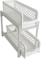 Ideaworks Two-tier Under Sink Sliding Shelf, White, standard, (TV7465)...
